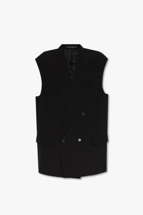 BALENCIAGA★素敵！Eiffel Tower Black Sleeveless Shirt Dress Suspended cotton shirt dress in black - Balenciaga | Mytheresa